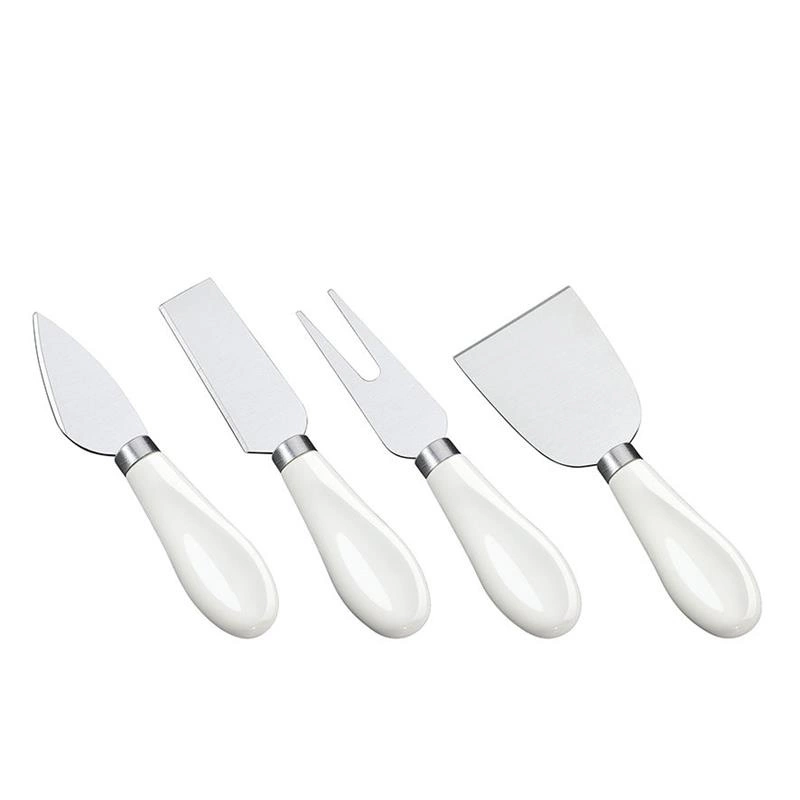 Cilio - zestaw 4 noży do sera z porcelanowymi uchwytami Formaggio