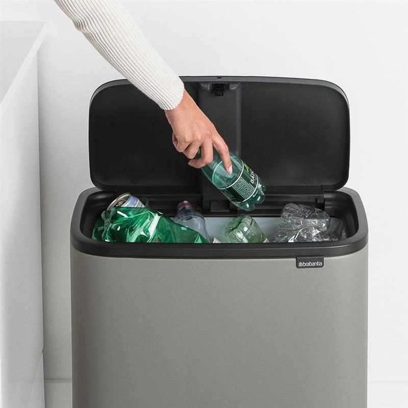 Brabantia - Kosz na śmieci Touch Bin Bo 2x30l Stalowy mat