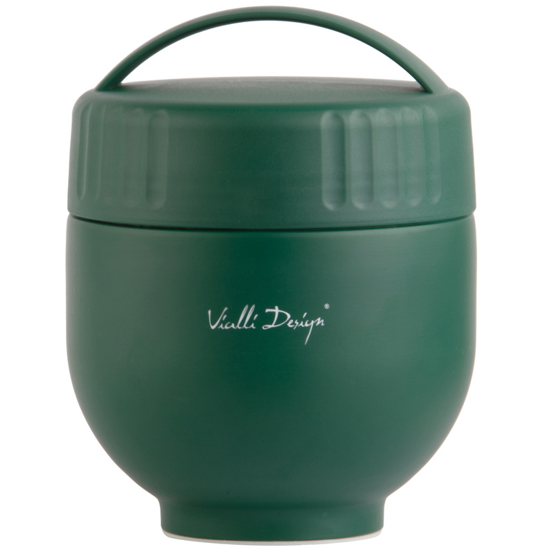 Vialli Design - Termos z pojemnikiem i łyżką Fuori 680 ml zielony