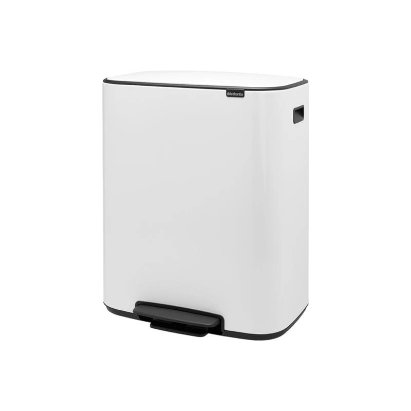 Brabantia - Kosz na śmieci pedałowy Bo 2x30L biały