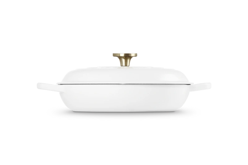 Le Creuset - garnek Gourmet Profesjonalny żeliwny 30 cm 3,5 l biały