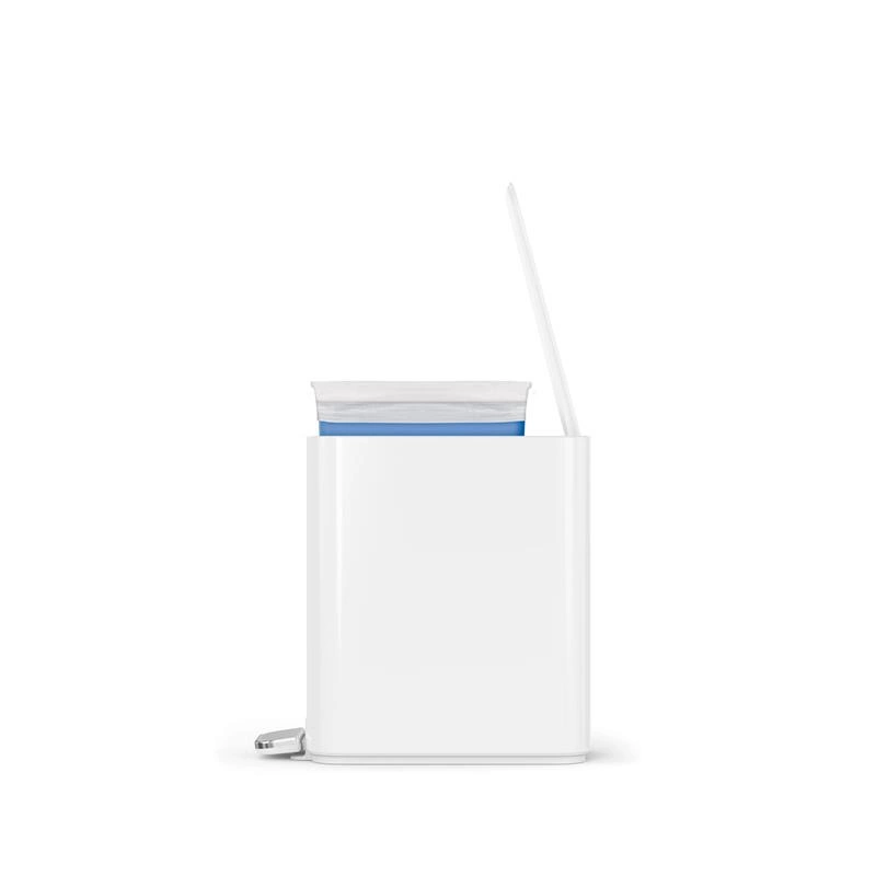 simplehuman - Kosz na śmieci pedałowy SLIM, 5 l; biały