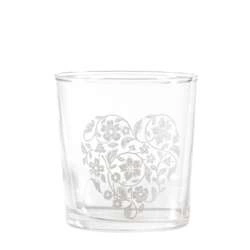La Porcellana Bianca - zestaw 6 szklanek z grubym dnem serce/kwiat 350 ml Babila