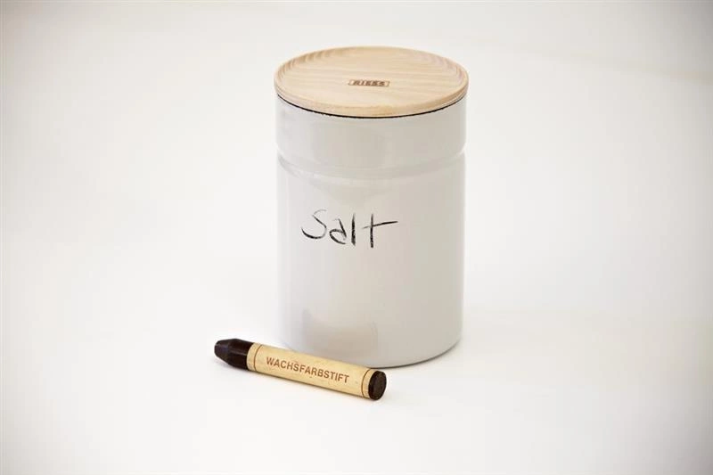 Riess - Pojemnik kuchenny z drewnianą pokrywą 0,2l Pure White