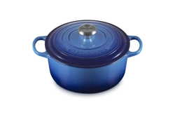 Le Creuset - brytfanna żeliwna emaliowana Signature okrągła 24 cm 4,2 l lazur