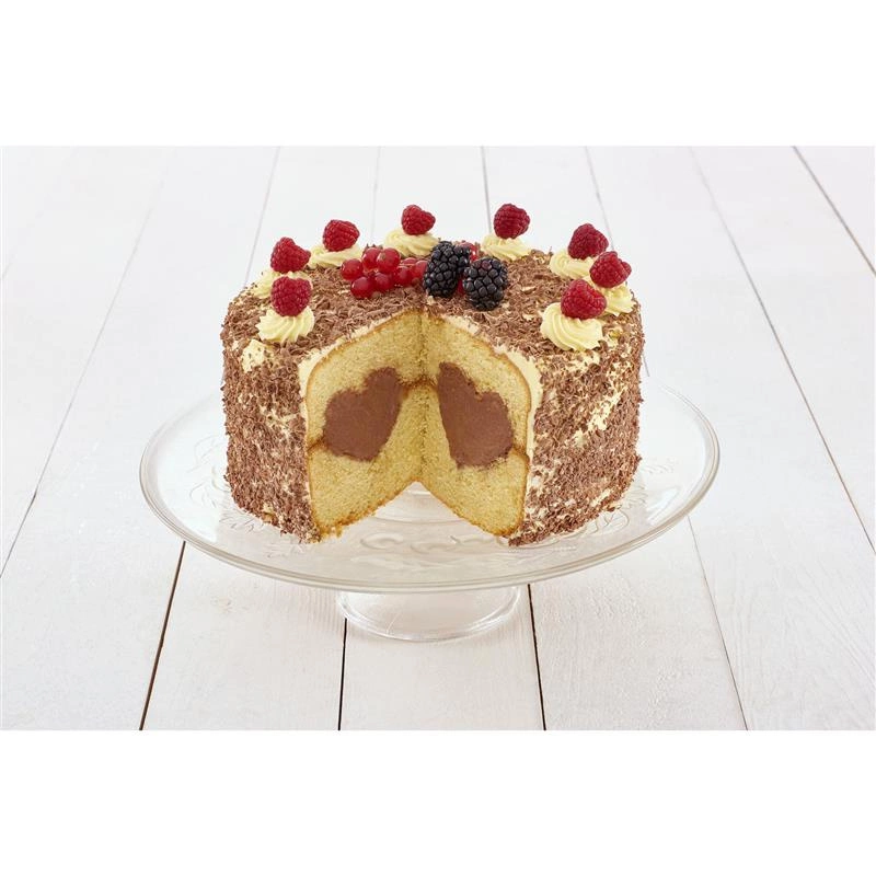 Lurch - forma na tort z sercem, 2 el., silikon, śred. 21 cm FlexiForm