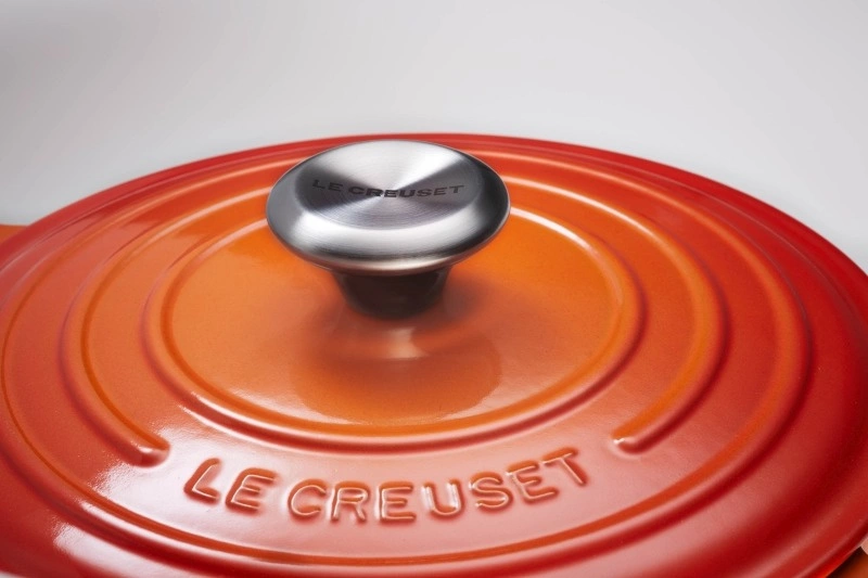 Le Creuset - brytfanna żeliwna emaliowana Signature okrągła 20 cm 2,4 l płomienna