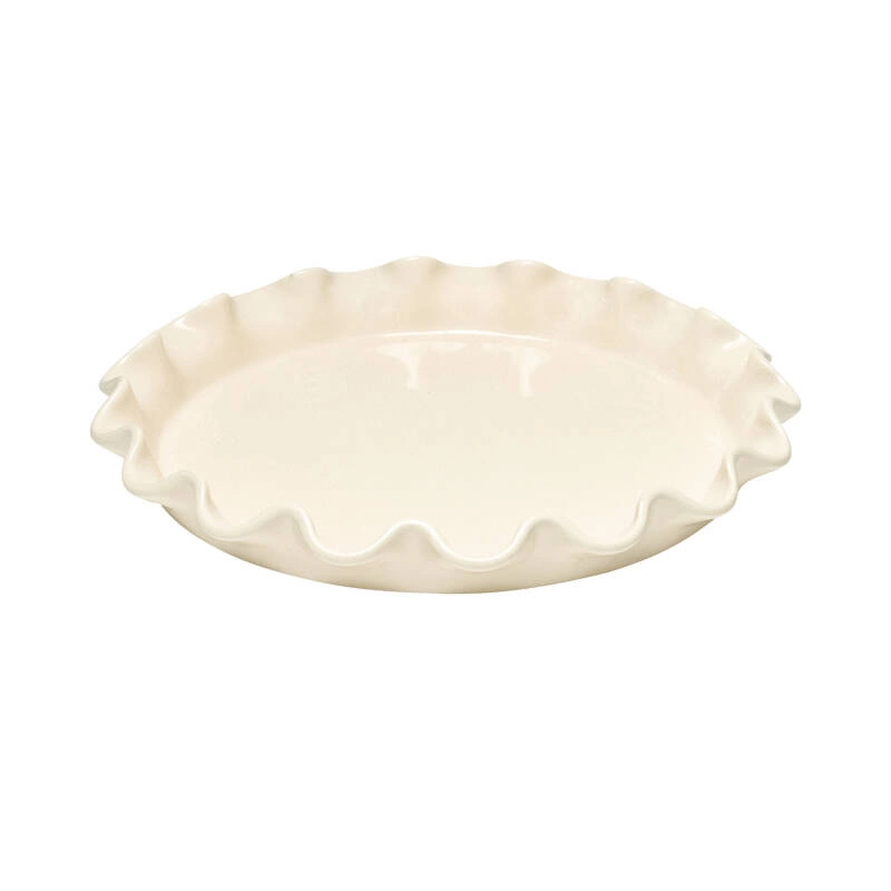 Emile Henry - Naczynie do tarty z falbaną  33cm kremowy