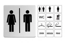 Zack - szyld samoprzylepny  Indici toalety