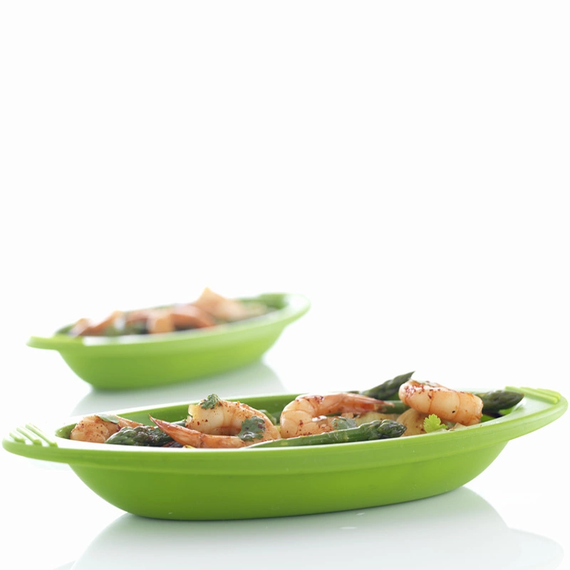Mastrad - NACZYNIA DO ZAPIEKANIA W MIKROFALÓWCE - MAŁE, ZIELONE (2 SZTUKI)zielony