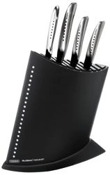 Global - Komplet 4 noży SAI w czarnym bloku GKB-52CB