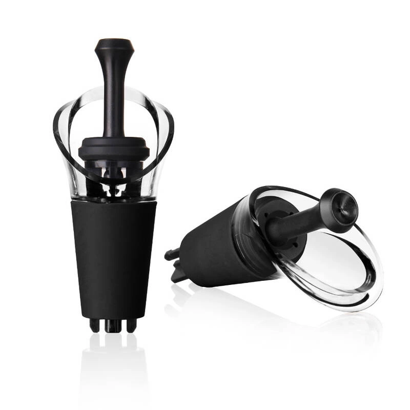 VACU VIN - Korek próżniowy z nalewakiem do wina czarny