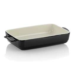 Kela - naczynie żaroodporne, 37,5x22x7 cm, czarne Malin
