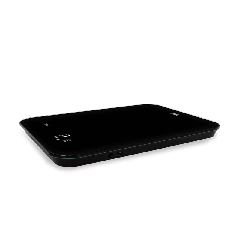 ADE - waga kuchenna ładowana przez USB, do 15 kg, 17 x 23 cm, czarna