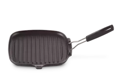 Le Creuset - patelnia żeliwna grillowa z silikonowym uchwytem 24 cm