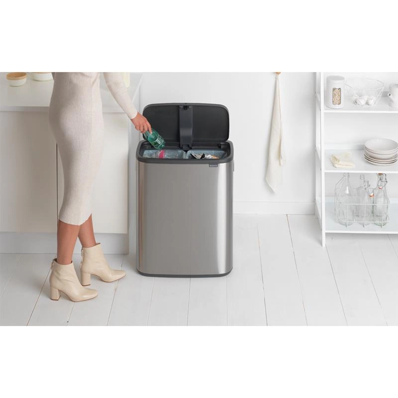 Brabantia - kosz na śmieci Bo Touch Bin 60L (2 x 30) stal matowa FPP