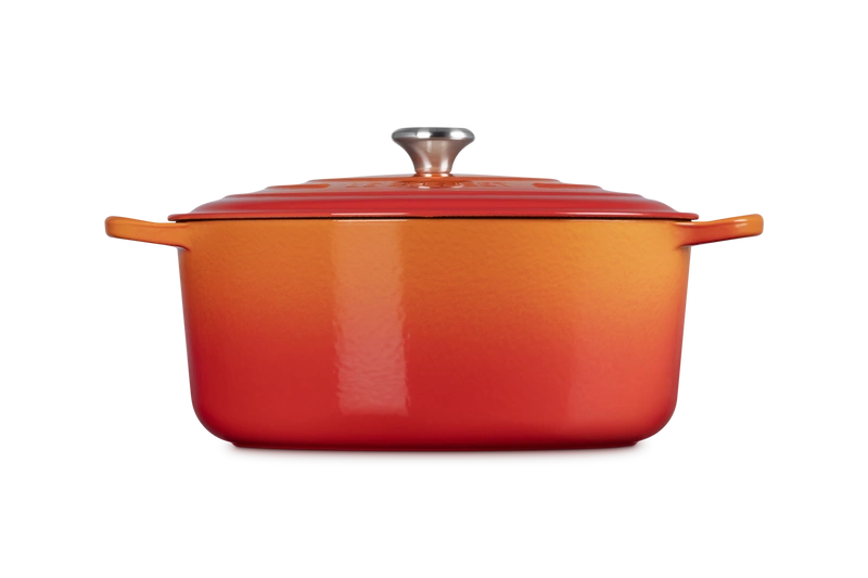 Le Creuset brytfanna żeliwna emaliowana Signature okrągła 34 cm 12 l płomienna