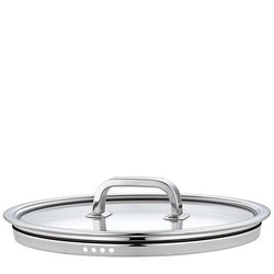 Spring - pokrywa, stal nierdzewna/szkło, śred. 20 cm FINESSE2+