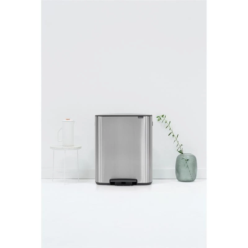 Brabantia - Kosz na śmieci pedałowy Bo 2x30L stal matowa FPP
