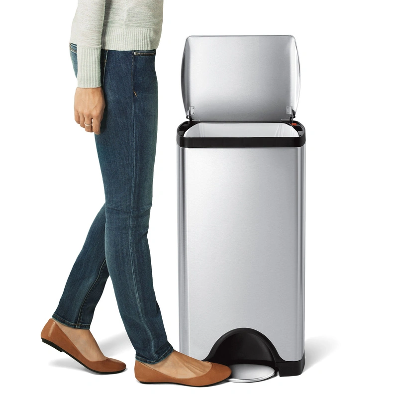 simplehuman - Prostokątny koszt na śmieci pedałowy, 30 l