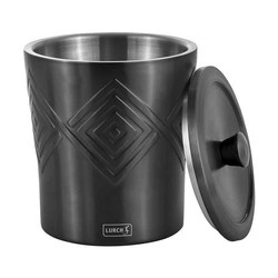 Lurch - wiaderko na lód o podwójnych ściankach, stal nierdzewna, 1,5 l, śred. 15 x 18 cm, ciemnoszare Bar