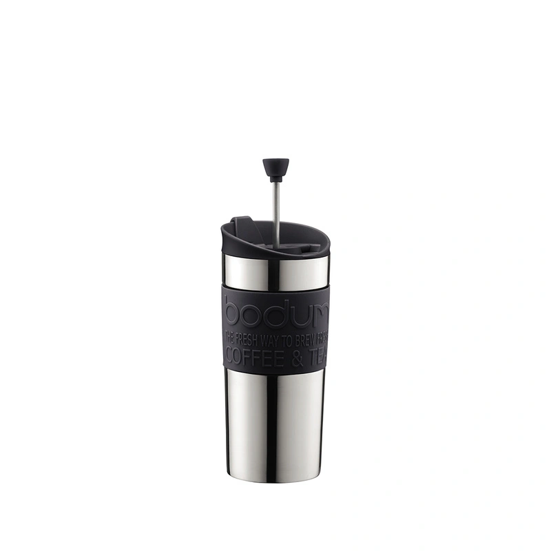 Bodum - kubek z zaparzaczem tłokowym do kawy Travel Press 350 ml Black