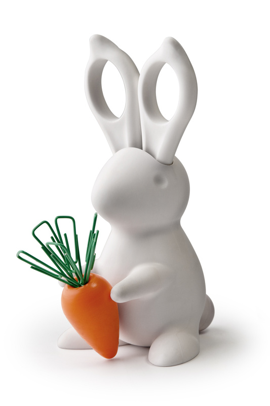 Qualy - Przybornik biurowy królik Bunny biały