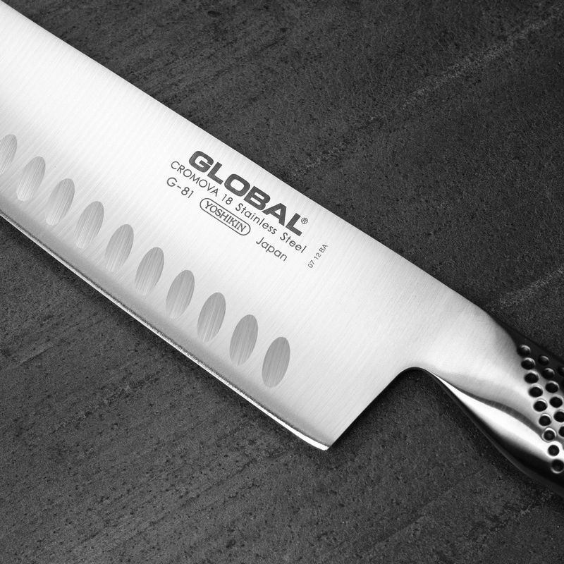 Global - Nóż do warzyw żłobiony 18 cm G-81