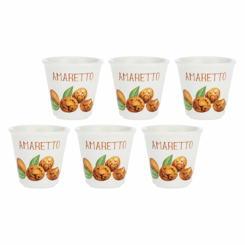 La Porcellana Bianca - zestaw 6 kieliszków do Amaretto 75 ml Liquorelli
