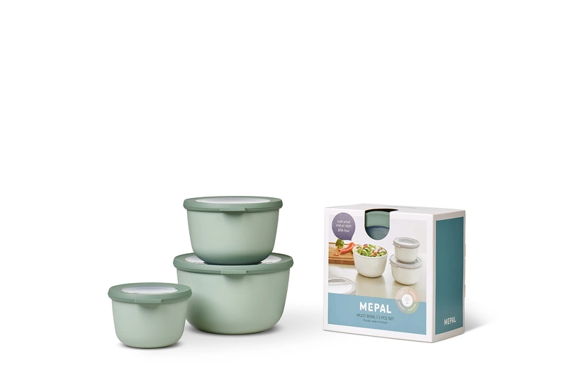 Mepal - Zestaw 3 misek Cirqula okrągła 500 1000 2000 Nordic Jade
