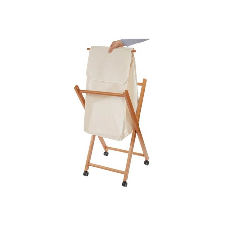 ARREDAMENTI - BANNY Składany kosz na pranie - 50 x 44 cm, Brązowy