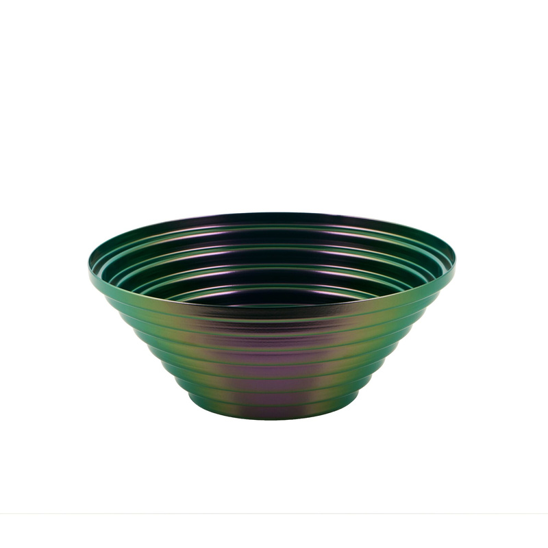Alessi - kosz stalowy, zielono-fioletowy, 25 cm
