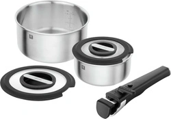 Zwilling - UNLOCK Zestaw 2 garnkĂłw z pokrywkami + uchwyt