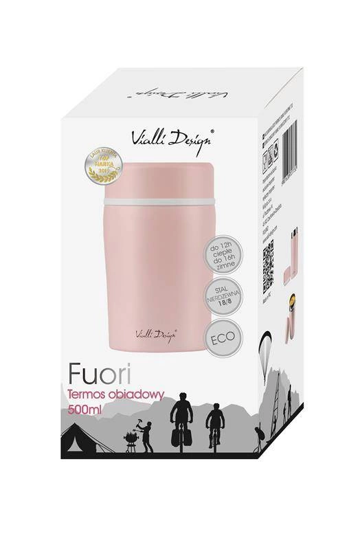 Vialli Design - Termos obiadowy 500ml FUORI różowy