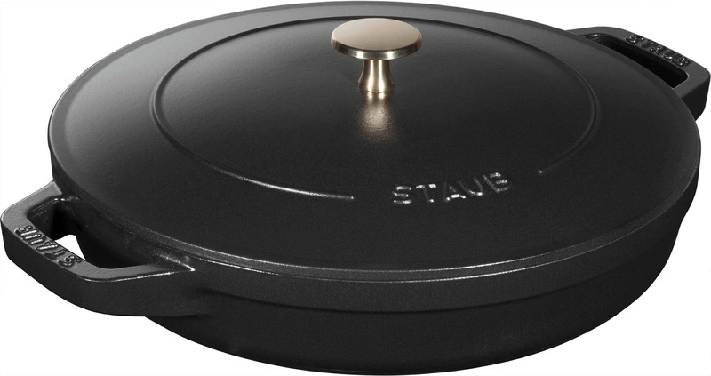 Staub - zestaw 3 naczyń żeliwnych + pokrywka 24 cm czarny