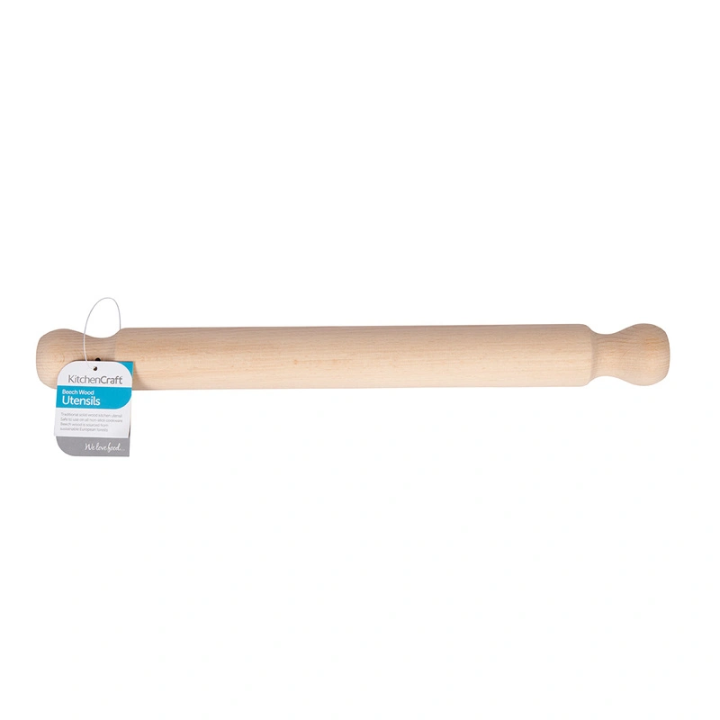 KitchenCraft - KitchenCraft wałek do ciasta z litego drewna bukowego 40 cm