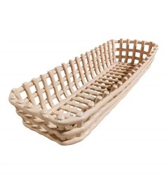 RITUALI DOMESTICI - CATTURATA Koszyk prostokątny beżowy