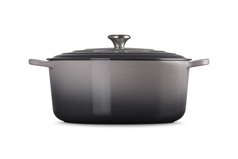 Le Creuset brytfanna żeliwna emaliowana Signature okrągła 34 cm 12 l flint