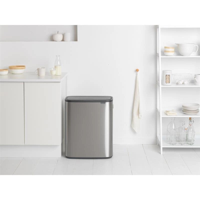 Brabantia - kosz na śmieci Bo Touch Bin 60L (2 x 30) stal matowa FPP
