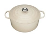 Le Creuset - brytfanna żeliwna emaliowana Signature okrągła 28 cm 6,7 l kremowa