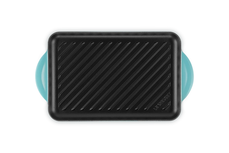 Le Creuset - patelnia żeliwna grillowa z dwoma uchwytami 32 cm Karaibska