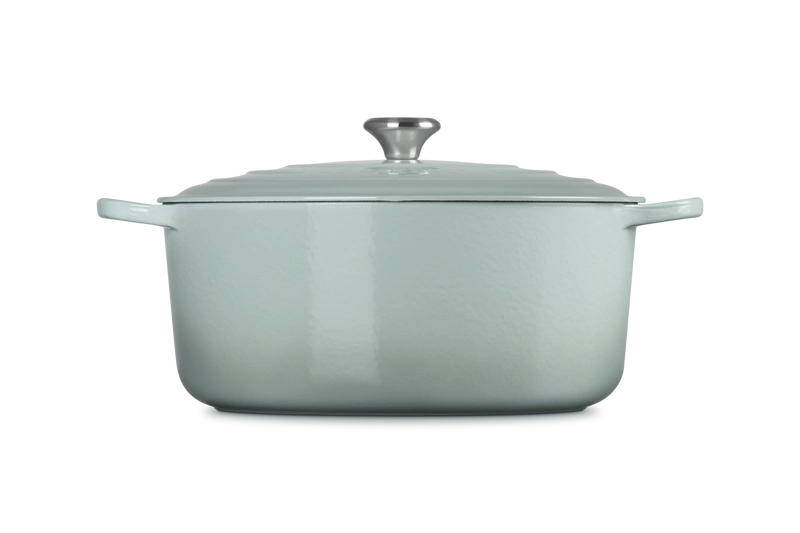 Le Creuset brytfanna żeliwna emaliowana Signature okrągła 34 cm 12 l sea salt