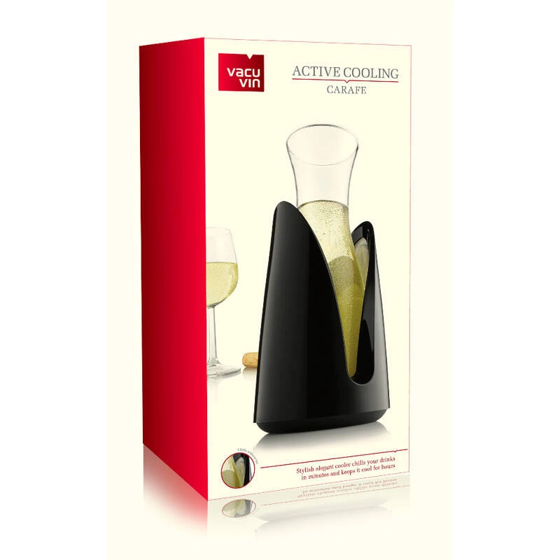VACU VIN - Karafka chłodząca do wina czarnaczarny