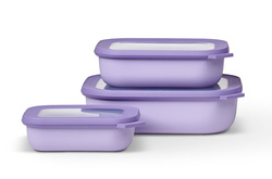 Mepal - Zestaw 3 misek Cirqula prostokątna 500 1000 2000 Nordic Lilac