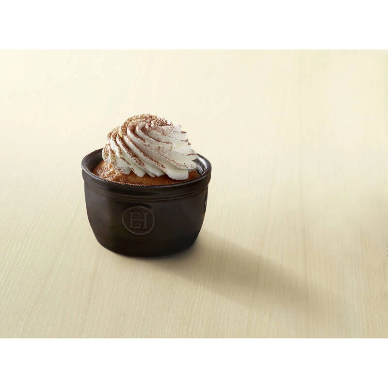 Emile Henry - Zestaw dwóch miseczek do zapiekania typu ramekin - N°9 - czarny