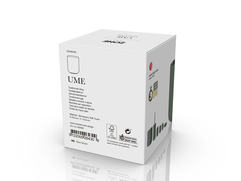 Zone Denmark - Kubek na szczoteczki do zębów Ume Olive Green