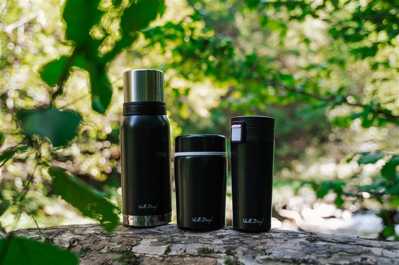 Vialli Design - Termos turystyczny 1L FUORI grafitowy