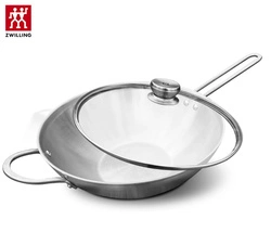 Zwilling - Indukcyjny wok stalowy Nova 3-ply  z pokrywką 30 cm
