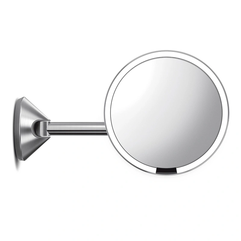 simplehuman - Lustro z czujnikiem SENSOR do montażu na ścianie, szczotkowana stal