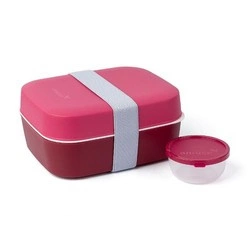 Amuse - Lunchbox 3 w 1 rubinowy